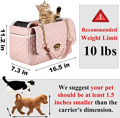 מנשא ארנק כלבי אופנה של Newele לכלבים קטנים עם 2 כיסים סופר-גדולים, מחזיק עד 10 קילוגרמים מנשא חיות