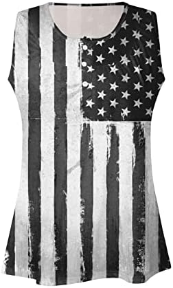4 יולי טוניקת חולצות לנשים ארהב דגל להסתיר בטן שומן חולצה קיץ מזדמן קצר שרוול כפתור עד צווארון חולצה
