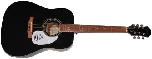 מייקל ריי חתם על חתימה בגודל מלא גיבסון אפיפון גיטרה אקוסטית ב/ג 'יימס ספנס אימות ג' יי. אס. איי. קוא