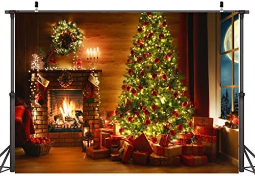 Lofaris אח חג מולד תפאורה חורף חג המולד עץ עץ מתנות מתנות סנטה מקורה צילום מקורה רקע מקלחת לתינוק יום