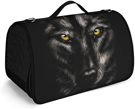 שחור זאב מנשא לחיות מחמד גור קטן תיק נשיאת תיק עבור חיצוני נסיעות הליכה קניות