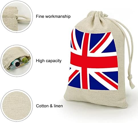 בריטי דגל שרוכי אחסון שקיות סוכריות מתנת שקיות לשימוש חוזר מתקפל וקומפקטי רב תכליתי כיס חבילה 8 יחידות