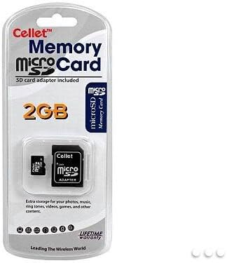 כרטיס זיכרון 2 ג 'יגה-בייט לסמסונג ביט די. ג' יי 7600 טלפון טלפון עם מתאם.