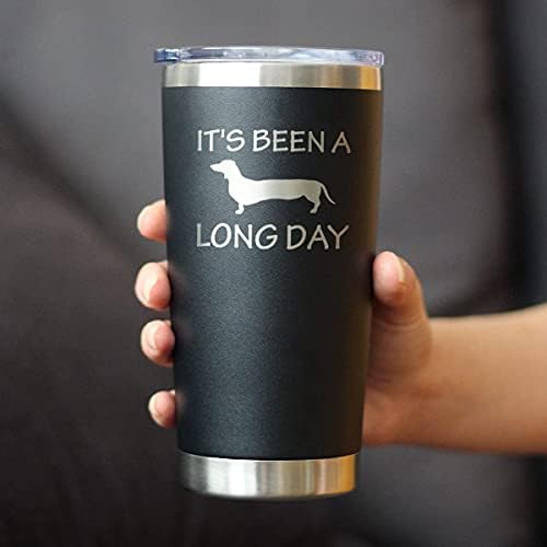 ארוך יום-מבודד קפה כוס כוס עם הזזה מכסה-נירוסטה מבודד ספל-כלב נושאים קפה מתנות-שחור