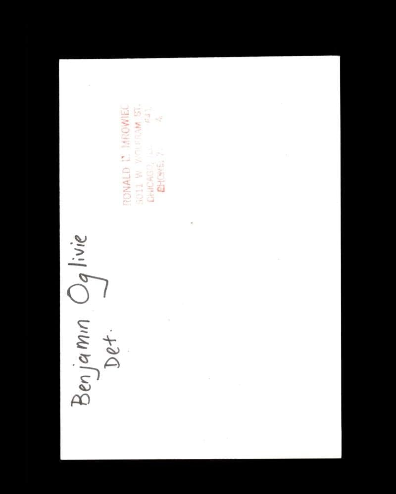 בן אוגיליבי חתם 5x7 חתימת צילום דטרויט טייגרס