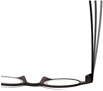משקפי קריאה רטרו עגולים משקפיים משקפיים אופניים קוראים מסגרת פלסטיק חומה מלאה +3.0 חוזק