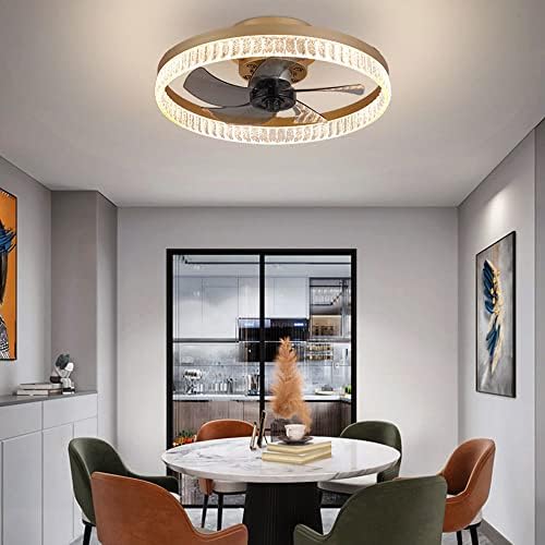 Ibalody 30W אורות תקרה LED תאורת מאוורר תאורה מקורה 6 מהירות מאוורר תקרה עם אורות אור מודרני מאוורר