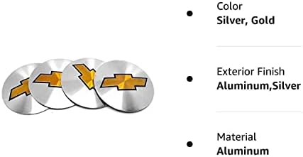 Haocc רם 56.5 ממ גלגל שברולט מרכזי מרכזי מכסה סמל תג גל גלגל כובעי רכזת מרכז כיסוי כסף לשברולט קרוז