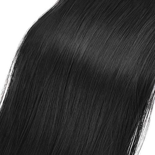 ברסדר 26 אינץ שחור קוקו הארכת ארוך ישר לעטוף סביב קליפ סינטטי סיבי שיער לנשים