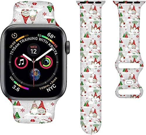 להקות קריקטורה חג המולד תואמות להקת Apple Watch 42 ממ 44 ממ 45 ממ, חג המולד חג מולד שמח חג מולד חמוד