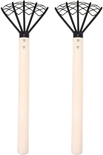 יארדווה יד כלים 2 יחידות שחור צדפה צדפות נטו עץ תכליתי דיגר-שן כלים מתכת לחפור מטפח מגרפה ציוד שימושי