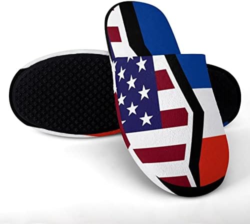 אמריקאי ודומיניקה דגל גברים של כותנה נעלי בית סגור הבוהן ספא נעלי בית נוחות קלה בית נעלי בית