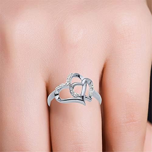 הבטחת נשים טבעות לב-לב-לב טבעת נישואין מדומה לנשים לנשים טבעות אירוס