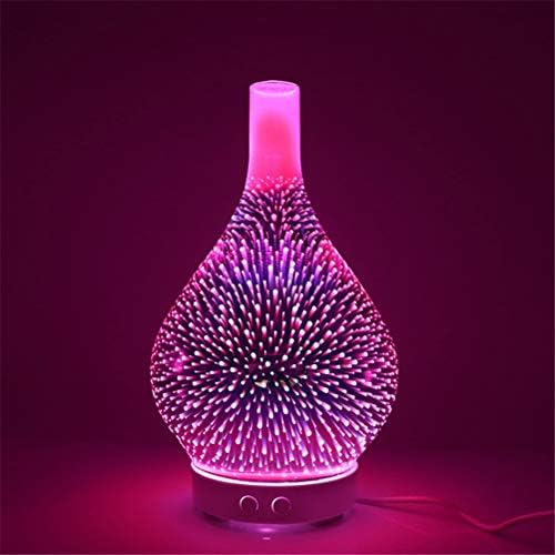עבה זכוכית ארומה אוויר אדים עם 7 צבע לילה אור 3 ד זיקוקי ארומה חיוני שמן מפזר ערפל יצרנית