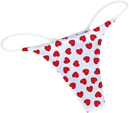 יום האהבה תחתוני חוטיני סקסיים נשים שובבות למין רצועות מתיחה נמוכות תחתונים T-Back Panties Print Drints