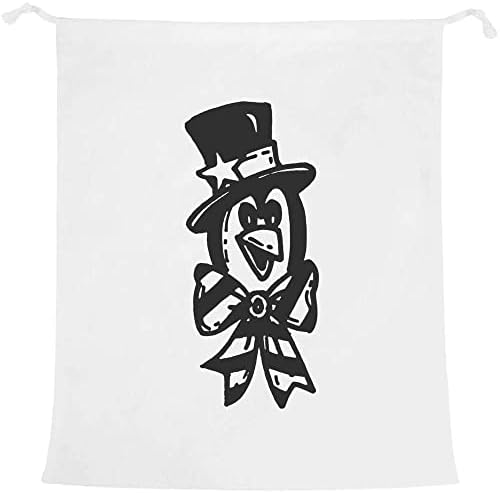 אזידה 'פינגווין עם עניבת פרפר' כביסה/כביסה / אחסון תיק