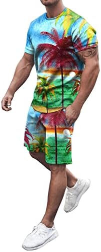 חולצות אימון קיץ של BMISEGM לגברים בגברים תלבושת קיץ חוף חוף שרוול קצר חולצה מודפסת חולצה חליפה קצרה