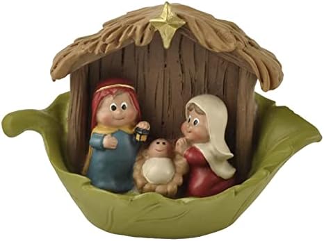 DrabledeleLights Nativity Family Set for חג המולד של משפחת קדוש צלמית יד מצוירת במלאכה קלאס