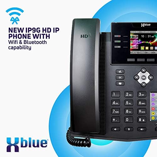 צרור מערכת QB של XBLUE עם 12 טלפונים IP IP של IP9G כולל דיילת אוטומטית, דואר קולי, תוספי טלפון סלולריים