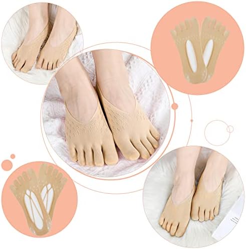 ג'נפן 10 זוגות גרבי אצבעות לנשים ללא גרבי דחיסה גרבי גרביים חתוכות נמוכות גרבי דחיסה אורטופדיים לדירות