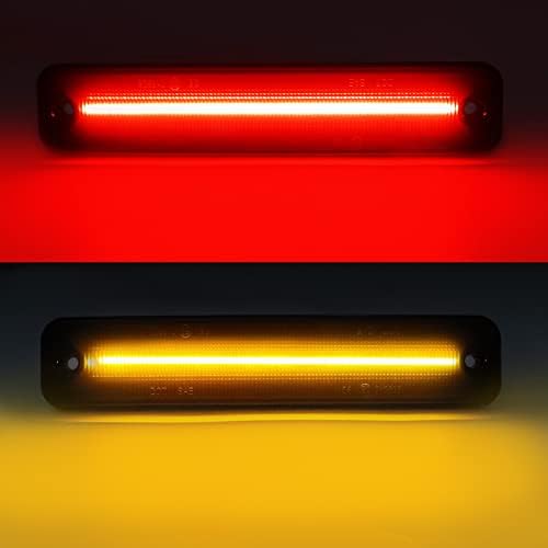 אורות סמן צד לד עבור 2003-2009 האמר ח2, עדשה מעושנת ענבר קדמי אחורי צד אדום ערכות מנורות איתות, החלף
