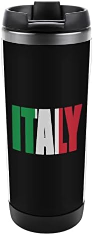 איטליה איטליה דגל כפרי איטלקי שימוש חוזר לספל קפה מבודד נסיעה שתייה כוס בקבוק מים עם מכסה