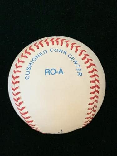 ג'וני קוקס 1955-59 NY Yankees חתום על בייסבול AL W/Hologram - כדורי חתימה עם חתימה
