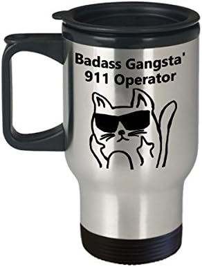 Badass Gangsta '911 מפעיל ספל נסיעות קפה