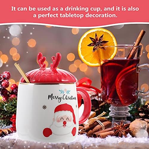 1 סט דקורטיבי חג המולד קרמיקה כוס כוס אריזת מתנה כוס חג המולד דקור