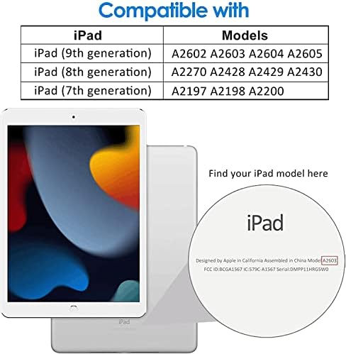 מקרה סיבוב של Layyun לדור התשיעי של iPad / דור 8 / 7th gen 10.2 אינץ