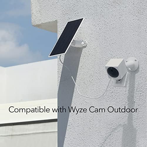 לוח סולארי Wasserstein תואם ל- Wyze Cam Outdoor ו- Wyze Cam Outdoor v2 - חבר והפעל את מצלמת האבטחה שלך