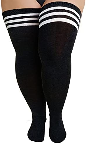 בתוספת גודל ירך גבוהה גרבי פס גדול במיוחד מעל הברך גבוהה גרביים לנשים