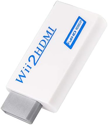 Akozon Wii HDMI, עבור Wii ל- HDMI 720p/1080p מתאם ממיר ממרק 3.5 ממ O פלט וידאו