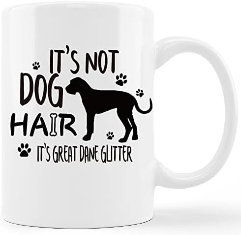 קונליסה מצחיק דני ענק כלב ספל כוס, זה לא כלב שיער זה דני ענק גליטר קרמיקה ספל-11 עוז קפה חלב תה ספל