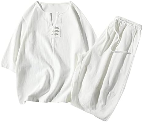 STOOTA MENS צבע אחיד חולצה T & מכנסיים קצרים סט אימונית 2 תלבושות 2 חלקים, חליפת טאנג חליפה קצוצה שרוול