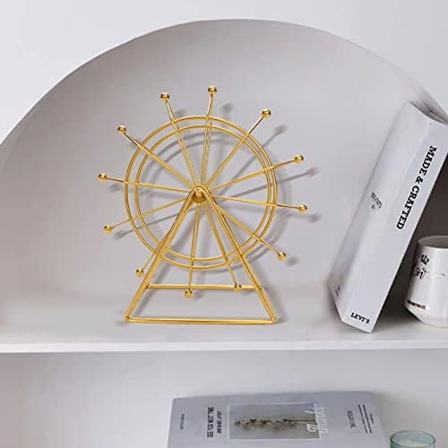 גלגל פריס מודרני עיצוב מבטא זהב פסלונים קטנים לעיצוב ביתי -טבלטופ מדף ספרים מדף מדף סלון קישוט אובייקט