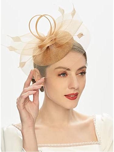 מסיבת תה כובעי קוקטייל חתונה לחתונה פרח נוצה נוצה נוצות תה מסיבת תה מרתק כובע קסם פרפר