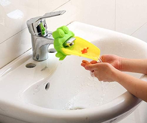 לילדים מאריך ברז, צפרדע מצוירת מעצבת מים ברז מים לילדים פעוט ילדים שטיפת ידיים ירוק מאוד מעשי ופופולרי