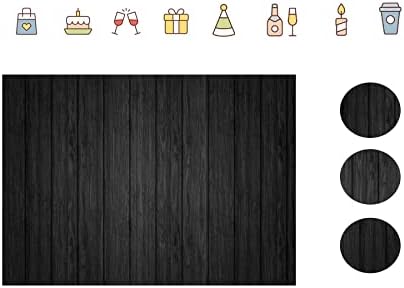 8 * 6 רגל ויניל עץ רקע שחור בציר תפאורות כפר שחור רצפת רקע סטודיו רקע מסיבת יום הולדת קישוט תמונות רקע