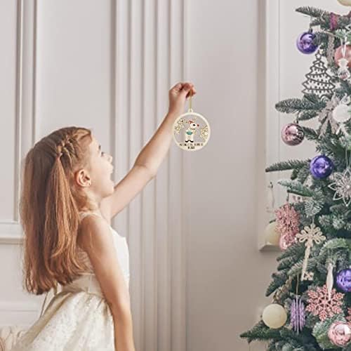 קישוטי חג המולד מקורה של Ihtha לבית משאירים את הכל מאחורי תליוני עץ חג המולד מעץ עם קישוטים מהנים לחג