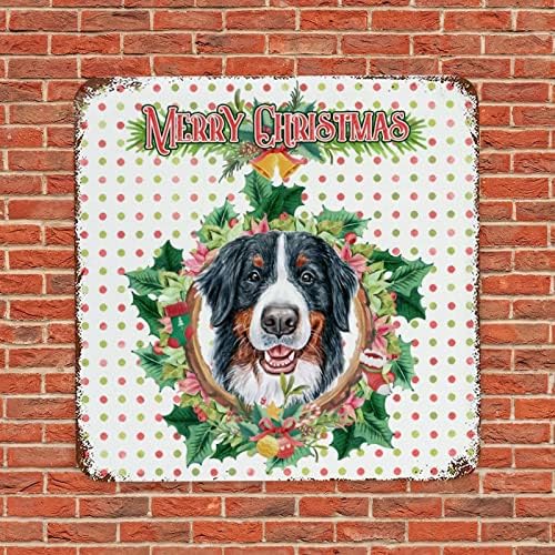 שלט מתכת רטרו פלאק חג המולד דבקון זר כלב כפרי בר כפרי דלת שלט לוחית וינטג