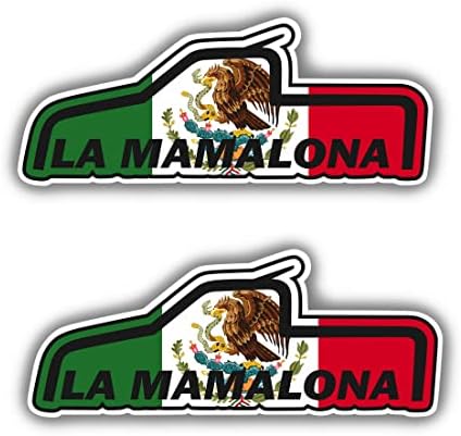 MADI LA MAMALONA מדבקת דגל מקסיקו מדבקות 9 אינץ