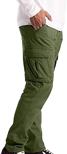 Znne Mens Cargo משקל קל משקל, מכנסיים טקטיים של גברים רגועים מתאימים לרגל ישר מכנסי מכנסי ספורט רגל