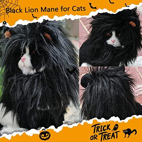 תחפושות של חתול איטסי ליל כל הקדושים- תלבושות חיית מחמד של חיות מחמד של אריה שחור לחיית מחמד ליל כל