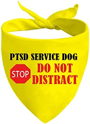 JXGZSO 1 חתיכה PTSD שירות כלב אל תסיח את דעתו של כלב בנדנה PTSD שירות כלב צעיף PTSD סיוע כלב מתנה כלב