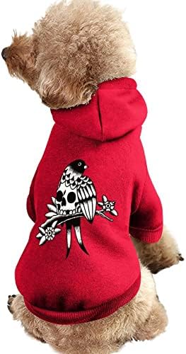 פרח גולגולת ציפורים חתיכה אחת כלב תחפושת חליפת חיות מחמד בגדים עם אביזרי כובע לחיות מחמד לגור וחתול