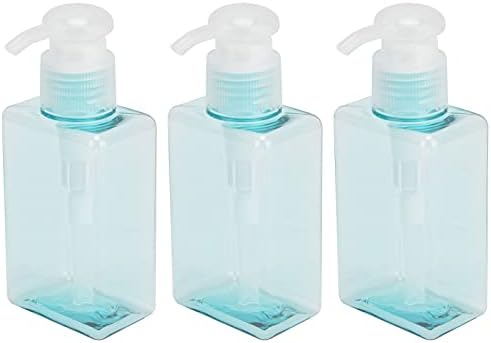 3 חנק בקבוקים ריקים עם משאבה, 100 מל בקבוקי משאבה ברורים למילוי חוזר ריק מתקן סבון שמפו שמפו גוף שטיפת