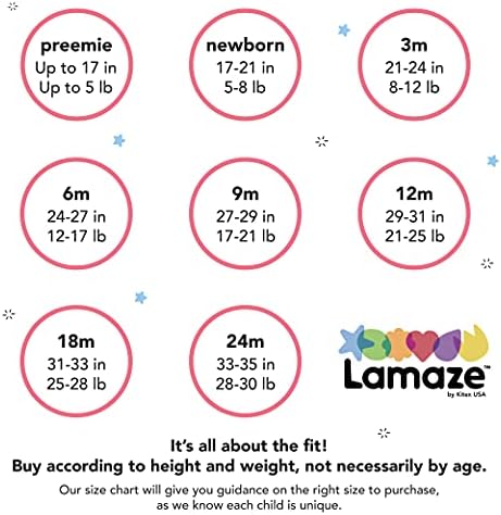 Lamaze Unisex-Baby Super מסרק כותנה טבעית גוף גוף שרוול ארוך, סגירת הצמד, 3 חבילה