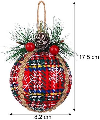 ANECO 12 חבילה קישוטי כדור חג מולד חג המולד כדורי חג המולד קובעים סגנונות שונים של קצף עץ חג המולד עם