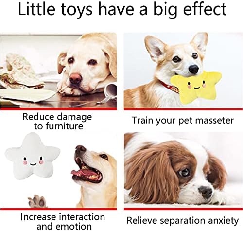4 חבילה כלב חורק בפלאש צעצועים חמוד קטן כלב גור צעצועי כוכבים ענן חורק גור כלב ללעוס צעצועים לגורים